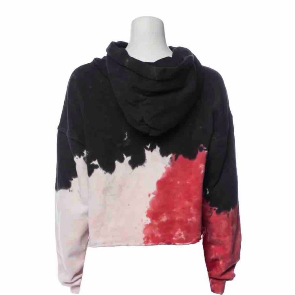 REDONE Colorblock Pattern Women’s Red Black & White Sweatshirt Hoodie Size Small - Picture 3 of 9